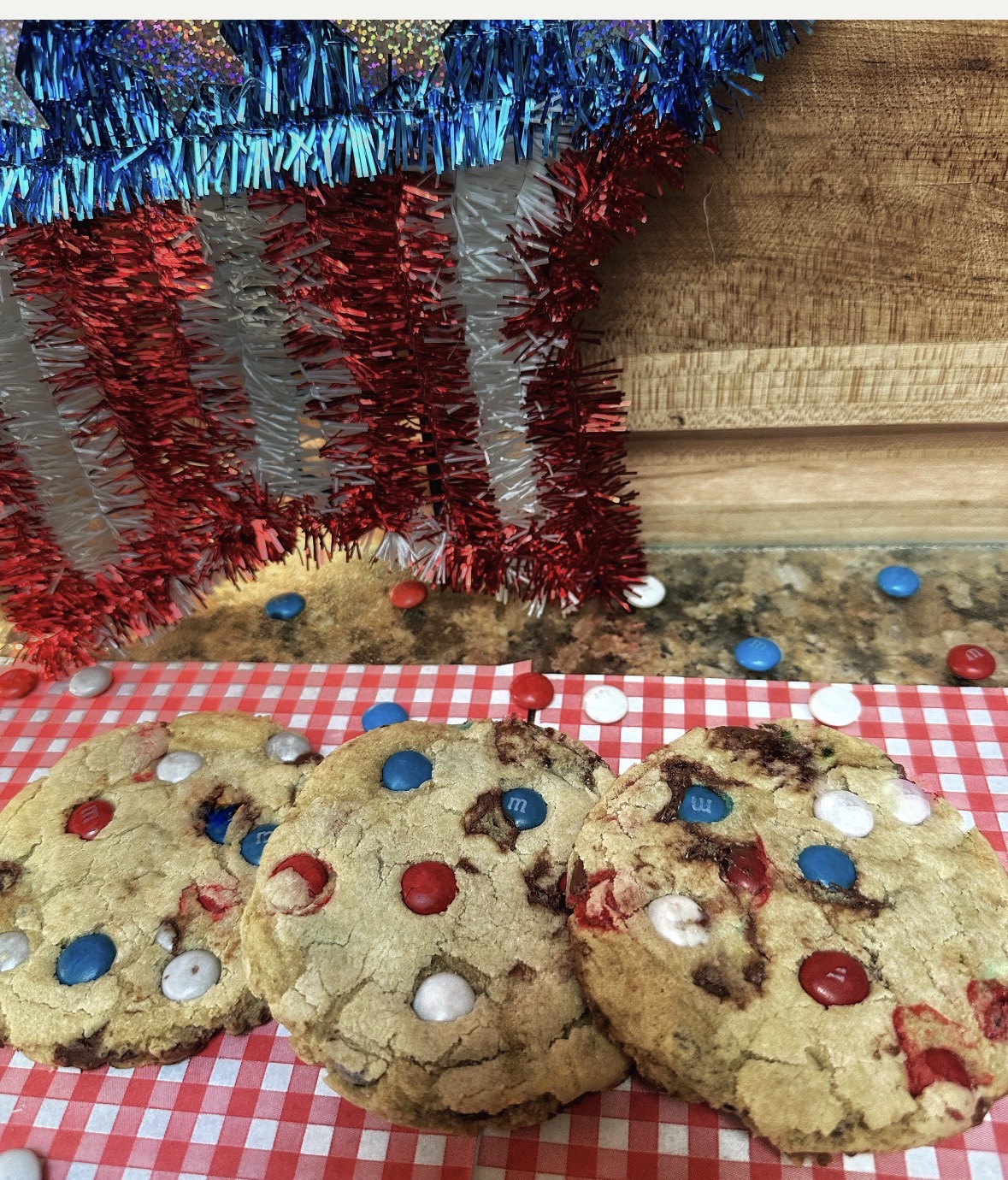 Patriotic M&M Cookie
